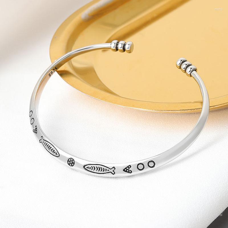 

Link Bracelets Fashion Vintage Fish Charm Bracelet &Bangle For Women Elegant Jewelry Sl100