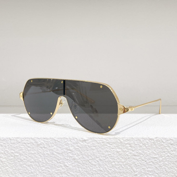 

Gold Metal Grey Oversize Wrap Sunglasses Sunglass Men Sun Glasses Shades outdoor UV400 Eyewear with Box