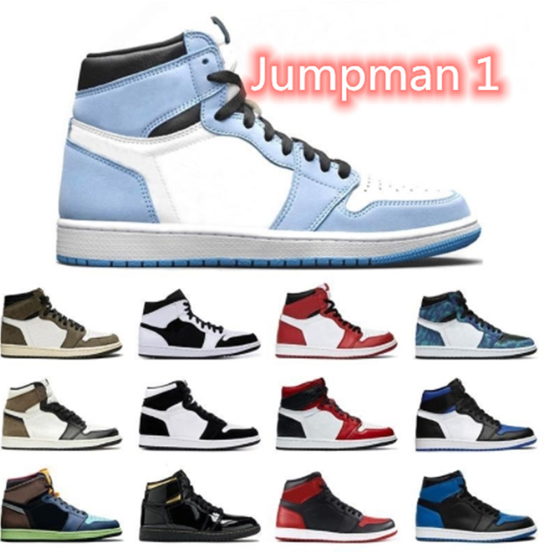 

University air Mens retro jordon 1 Basketball shoes 1s New beginnings High Dark Mocha UNC Light Smoke Grey Chicago patent bred royal toe men