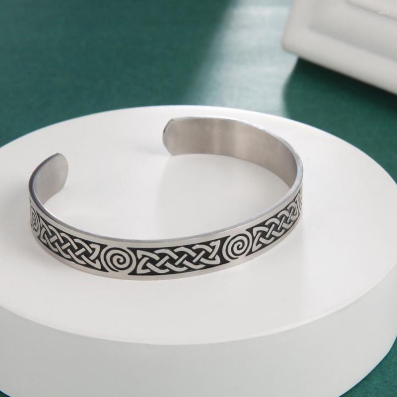 

Bangle Stainless Steel Open For Men Dad Adjustable Staggered Vortex Male Birthday Gift