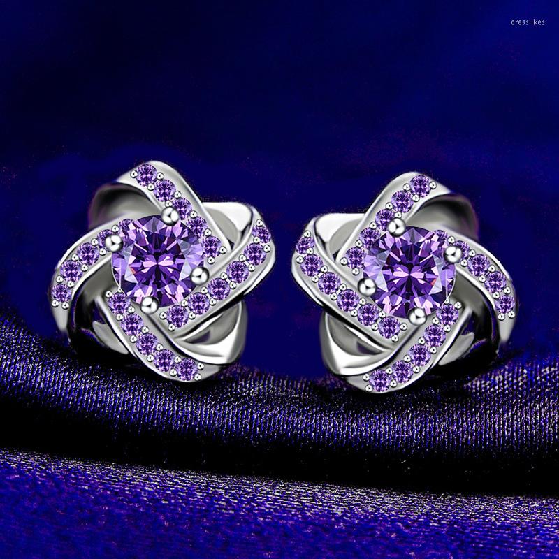 

Stud Earrings ANDARA 925 Sterling Silver Eternal Zircon CZ Luxury Jewelry