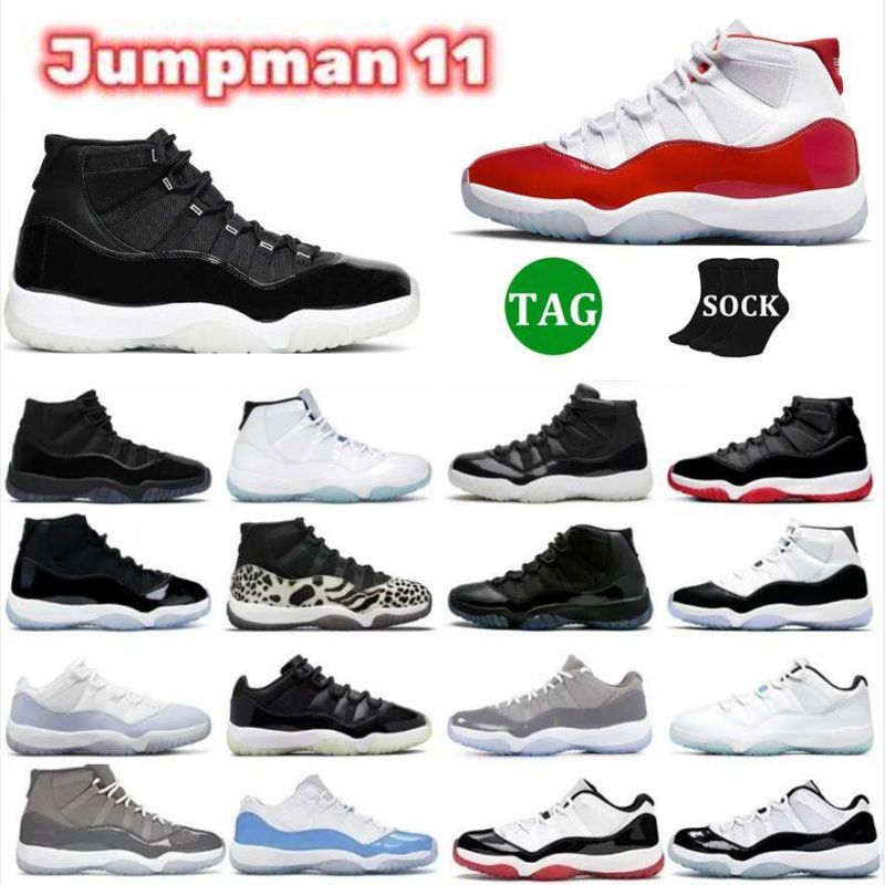 

Basketball Shoes 11s 11 Cherry Cool Grey Bred Concord Gamma Blue 25th anniversary Low 72-10 Legend Blue Mens Womens Sport Trainers Sneakers Beige, Socks
