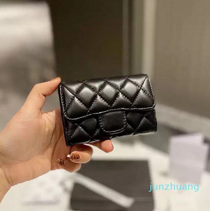 

Mini Coin Purses Wallets for Womens Classic Designers Luxurys Short Wallet Fashion Credit Cards Holder Caviar Sheepskin Pocket Bags Leather