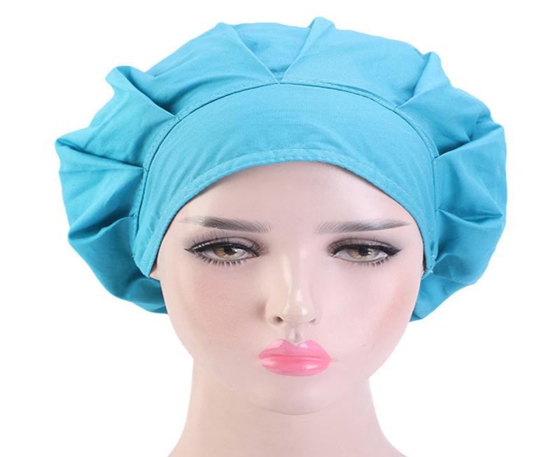 

Fashion Cotton Bonnet Adjustable Nurse Bouffant Hat Head Cover Unisex Scrub Cap6024349