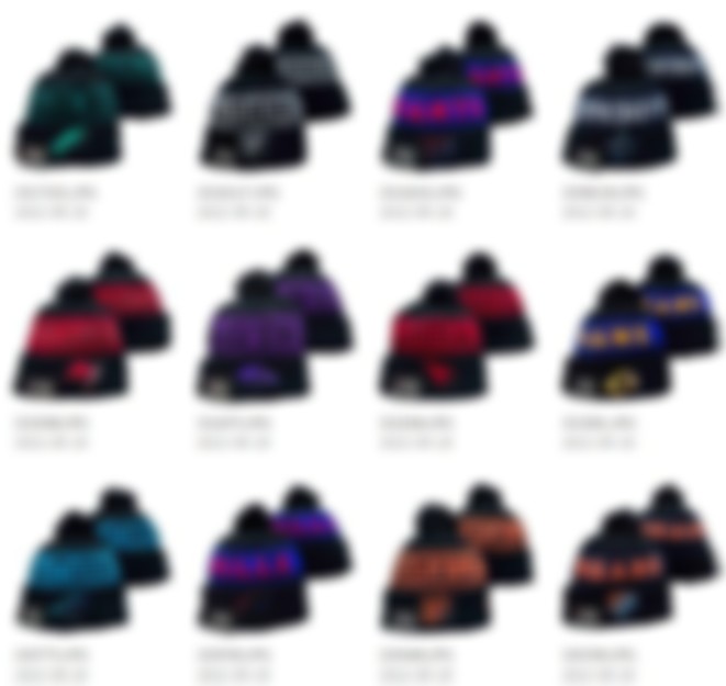 

Women's Cuffed Knit Beanie Hats Men's  Warm Skull Caps Beanies Teams Striped Designer All Team Football Beanie Cap Mix Order is OK Sep21-03