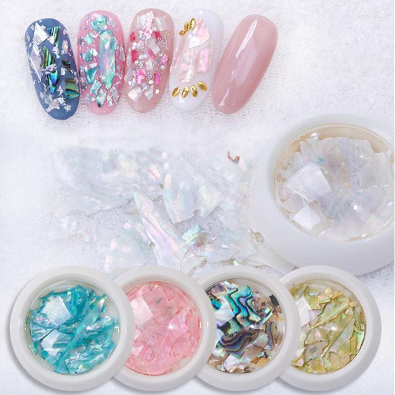 

Nail Art Decorations 1Box Ultra-thin 3D Shiny Abalone Pearl Shell Slice Flake Stones Charms Tips Manicure Accessories