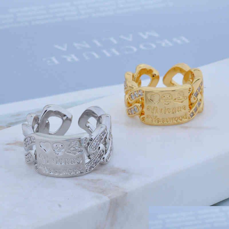 

Band Rings Selling Mens And Womens Rings Fashion Brand Vivienne W Classic Retro Series Jewelry Twist Ring Couple Punk Personality Op Dhgth