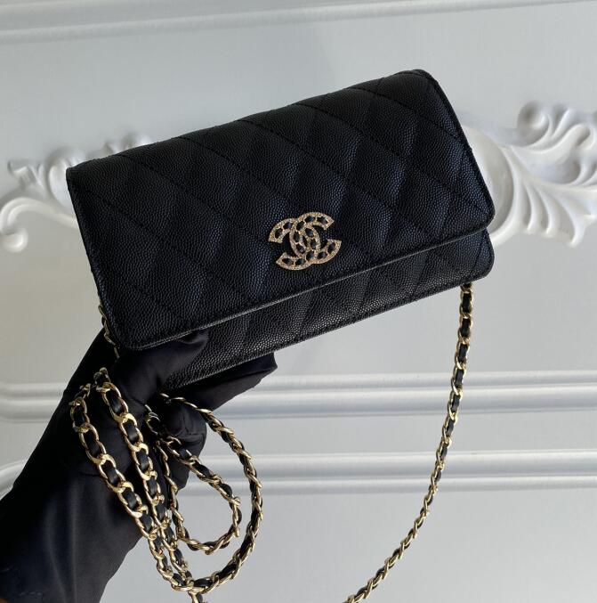 

Quality brand designer woman bag handbag shoulder bags purse genuine leather original box wallet chanel, 621666 black