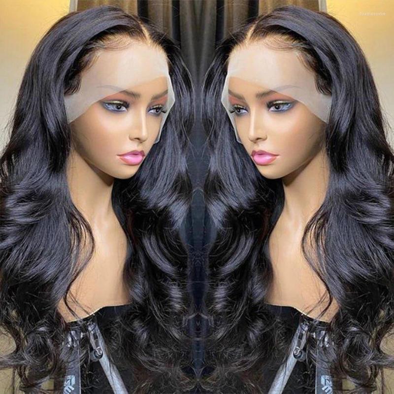 

Inch Body Wave 13x4 Lace Front Human Hair Wigs Pre PluckedNatural Brazilian Frontal For Black Women, Picture shown