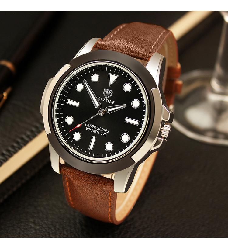 

Wristwatches Relogio Masculino Luminous Watches Mens 2022 Watch Men Quartz Balck Leather Clock Reloj Hombre 372