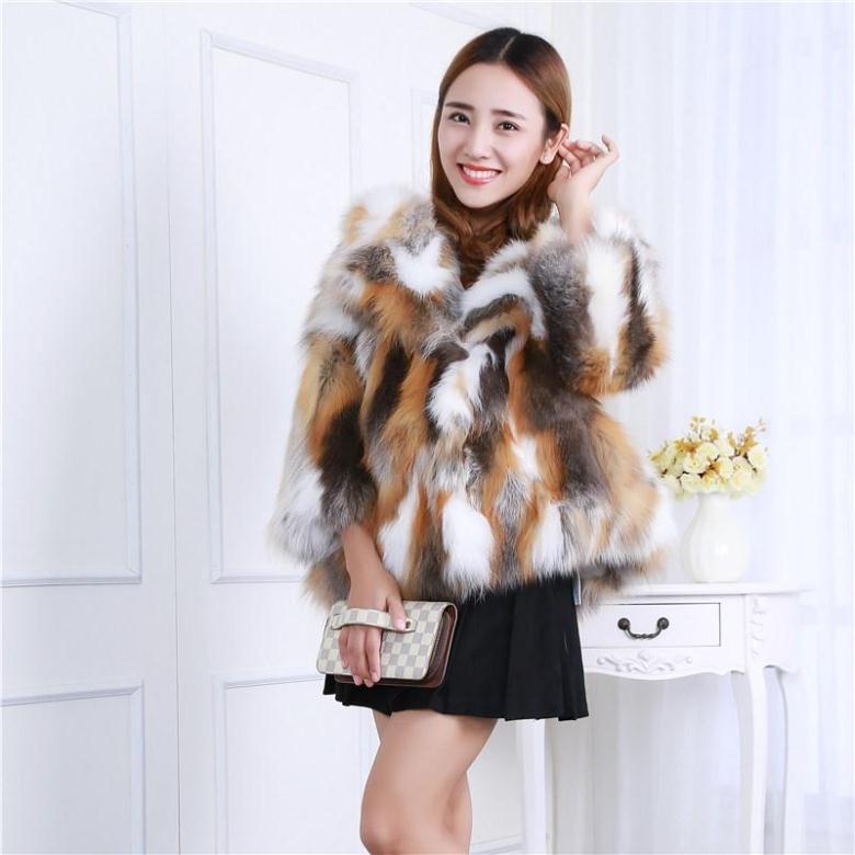 

Women' Fur & Faux Genuine Real Natural Coat With Hood Warm Winter Waistcoats Custom Big Size, Picture shown