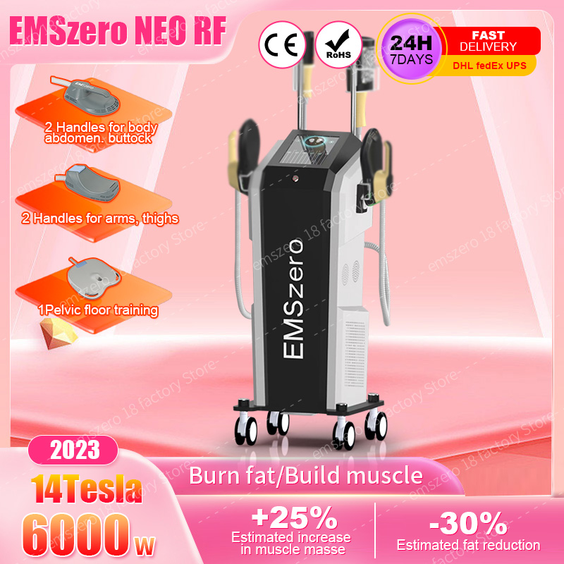 

RF Equipment NEW EMslim RF 4 Handles Body Shaping EMS Muscle Stimulator Electromagnetic Fat Burning Emt