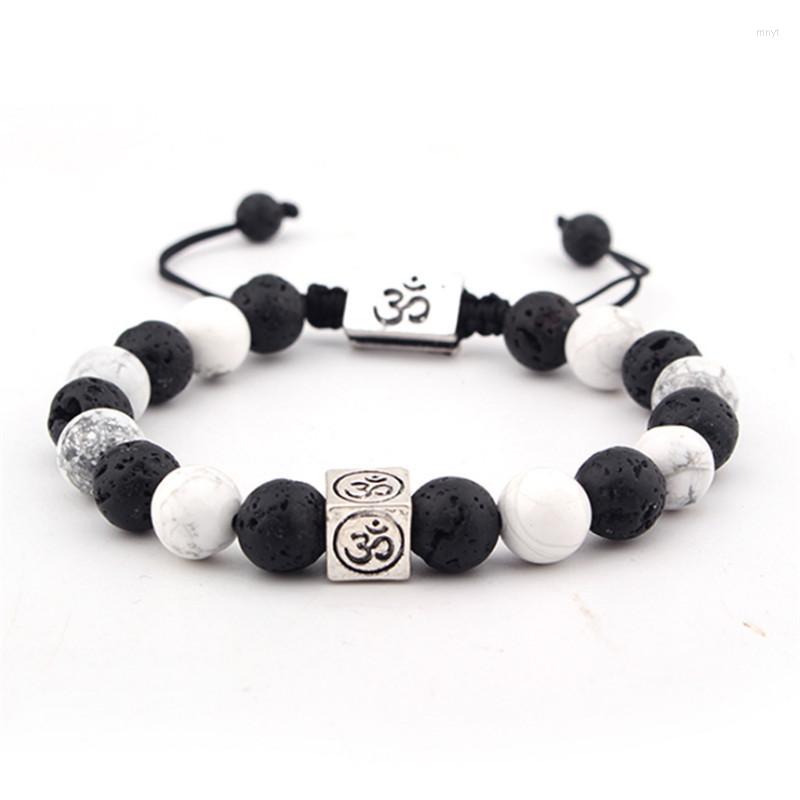 

Strand Charm 7 Chakra Bracelet Men Women Lava Healing Balance Reiki Prayer Rosary Natural Stone Beads Yoga Bracelets Adjustable