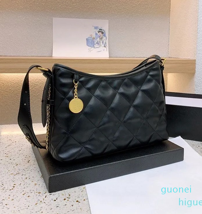 

Designer -Women Gold Coin Classic Simple Tote Bag Diamond Plaid Leather Quilted Adjustable Chain Large Capacity Fashion Shoulder Bag Bolso Shopping Travel Purse 28, Black