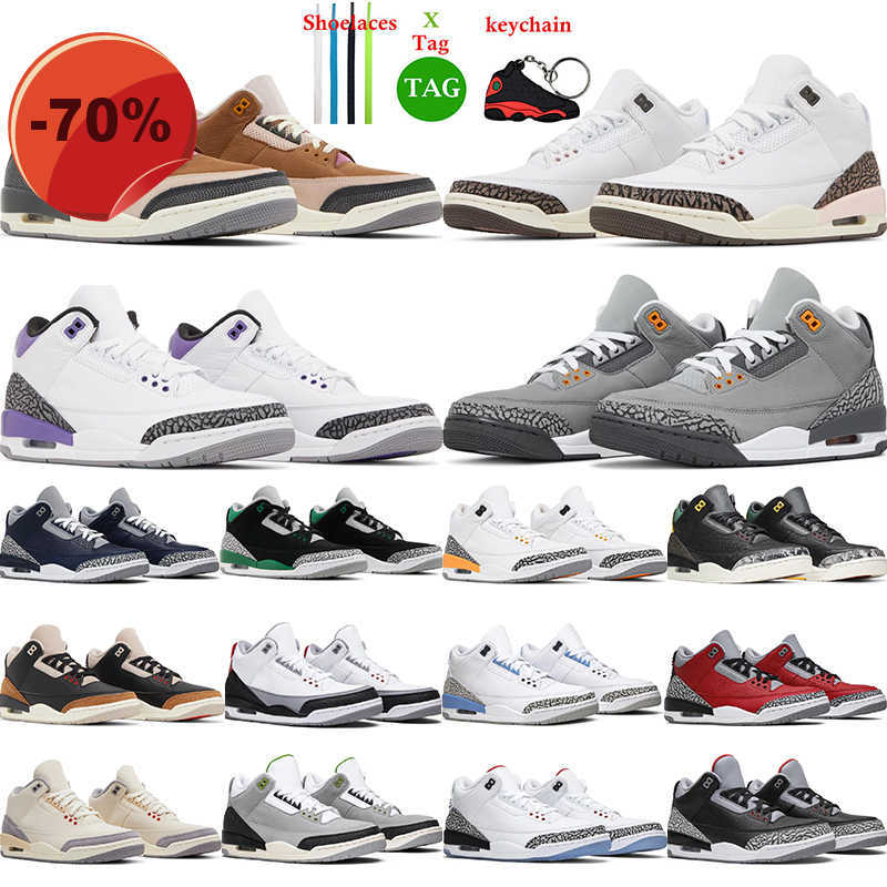

High shoes 2023 Neapolitan 3 men basketball shoes Winterized UNC jumpman 3s Dark Iris Cardinal Red j3 Mocha Black Cement mens trainers sports sneakers, 23