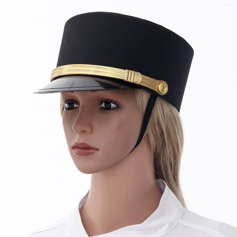 

Berets Deluxe Casual Military Cap Man Woman Cotton Beret Flat Hats Captain Trucker El Waiter Vintage Black Anime Cosplay Hat