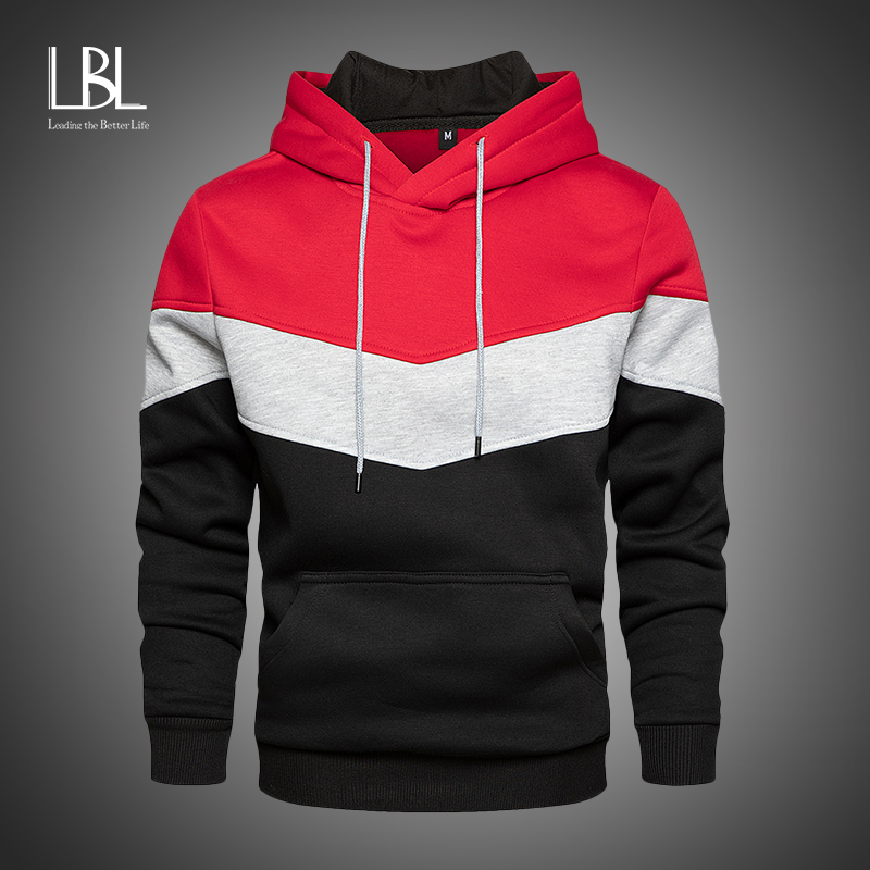 

Mens Hoodies Sweatshirts Fashion Brand Men Top Autumn Male Splice Pullover Winter Hooded Fleece Hoodie Clothing 221207, Bs003 green