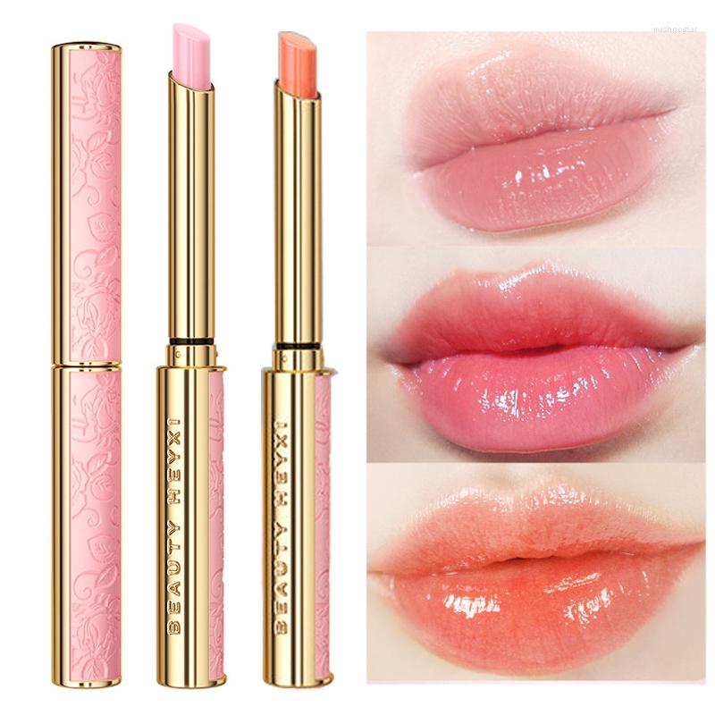 

Lip Gloss 2 Colors Nude Lipstick Lasting Temperature Change Color Moisturizing Peach Anti-drying Hydration Lips Makeup Cosmetic, 01