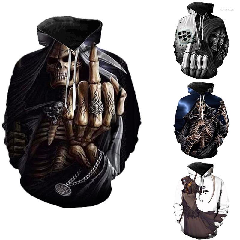 

Men's Hoodies Anime Theme 3D Printing Death Print Loose Large Size Street Style Long Sleeve Round Neck Hip-hop Couple Hoodie, Beige