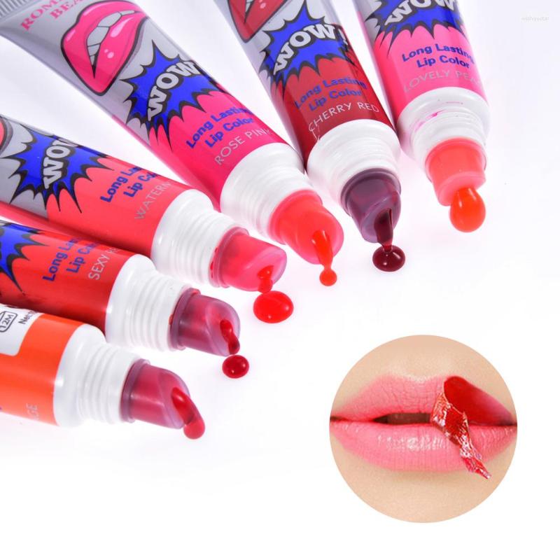 

Lip Gloss Amazing 6 Colors Peel Off Liquid Lipstick Waterproof Long Lasting Mask Moisturizer Makeup Tear Pull Lint Cosmetic, Sweet orange
