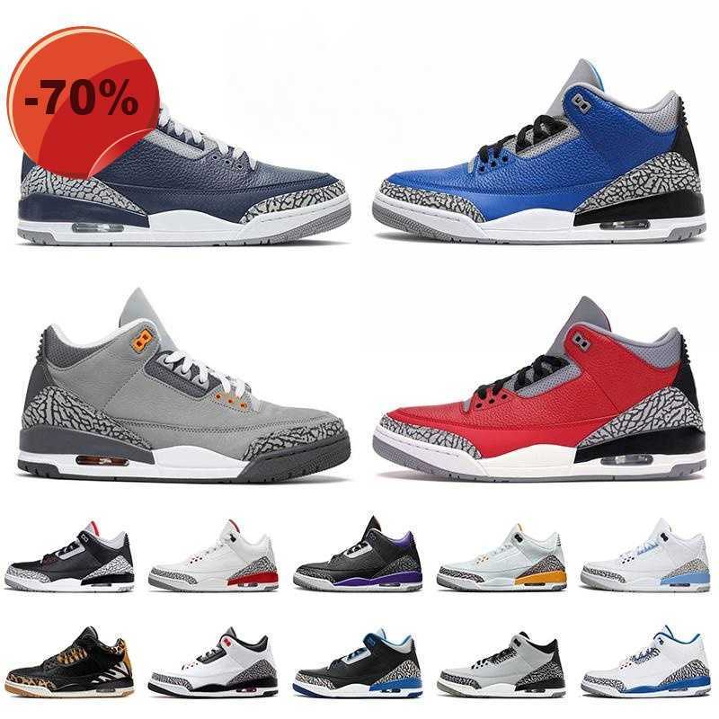 

High shoes Basketball Shoes Jumpman 3 Sports Sneakers Georgetown UNC Cour Purple 3s Retroes Varsity Royal Cool Grey Knicks Rivals Ture Blue Trainers, 23