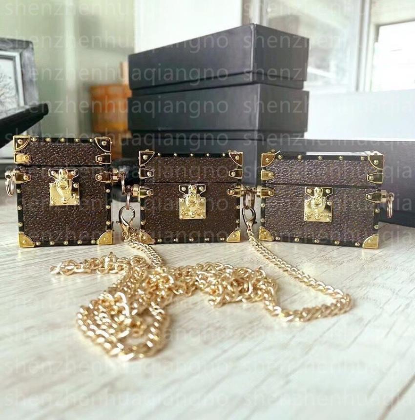 

Fashion Airpods Pro Case Designers Square for Apple Airpods 3rd Generation Cases 2021 With Metal Chain Protect Shockproof Wireless9316487