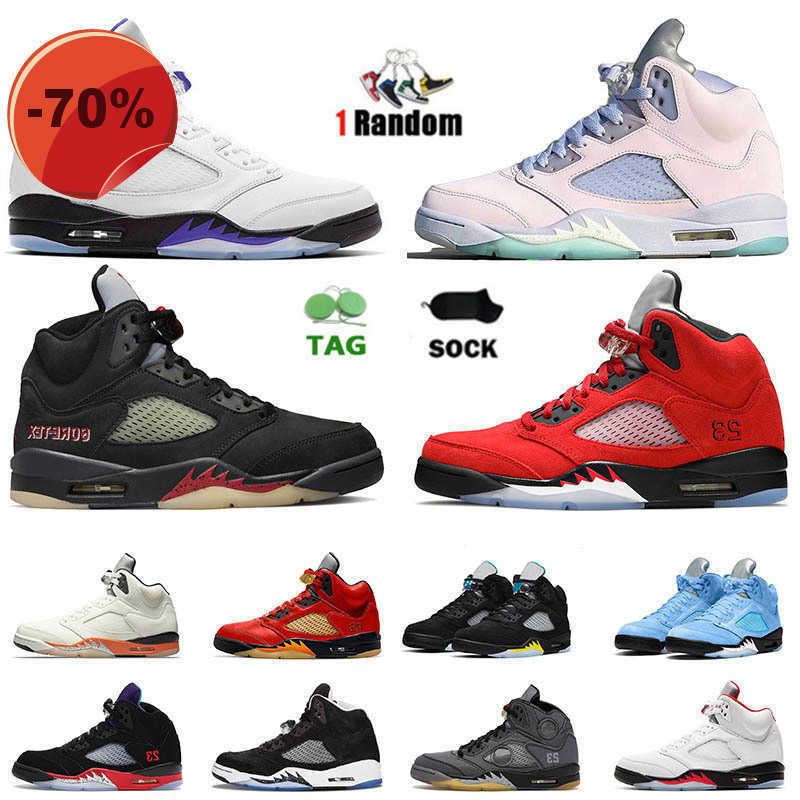 

High shoes 5s Jumpman Basketball Shoes Men Concord Easter OG 5 Sneakers Low Paname Off Noir Raging Bull Sail Muslin Racer Blue White UNC Aqua Jordens, D12 trophy room 40-47