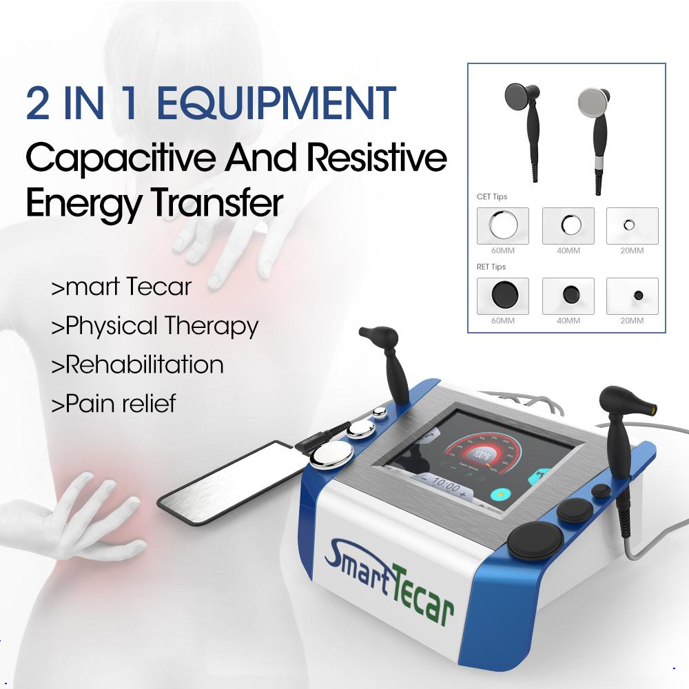 

Protable Deep Heating Health Gadgets RF physiotherapy Tecar therapy machine RET CET handle pain relief device full body massager relaxing beauty salon equipment