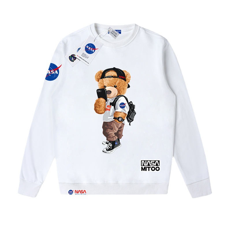

Men' Hoodies Sweatshirts 2022 Spring and Autumn New Bear Round Neck Hoodie Male Spring and Autumn Trend Loose Student Couple Dress, Aspic