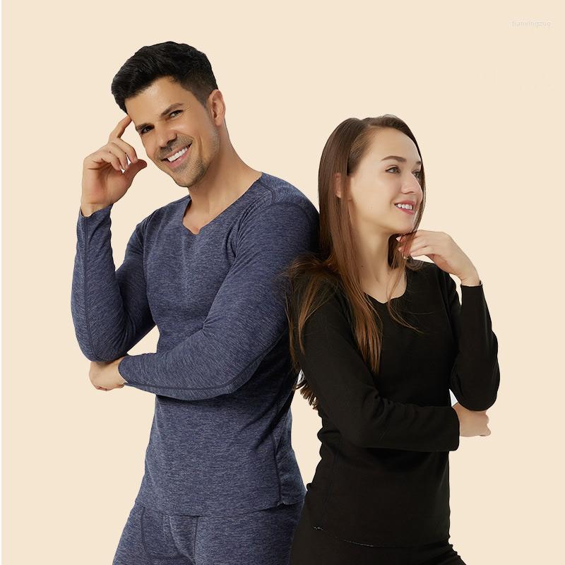 

Men's Thermal Underwear Winter Men's Women's Non-marking Underwears Suit Cationic Skin-friendly Comfortable Quick-heating Long Johns, Women pink