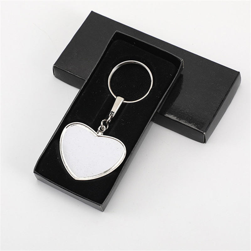 

Lover Two-sided Sublimation Blank DIY Heart Designer Keychains Rotatable Round Shape Keychains Wallet Handbag Couples Car Key Ring Jewelry for Woman Man Friend Gift