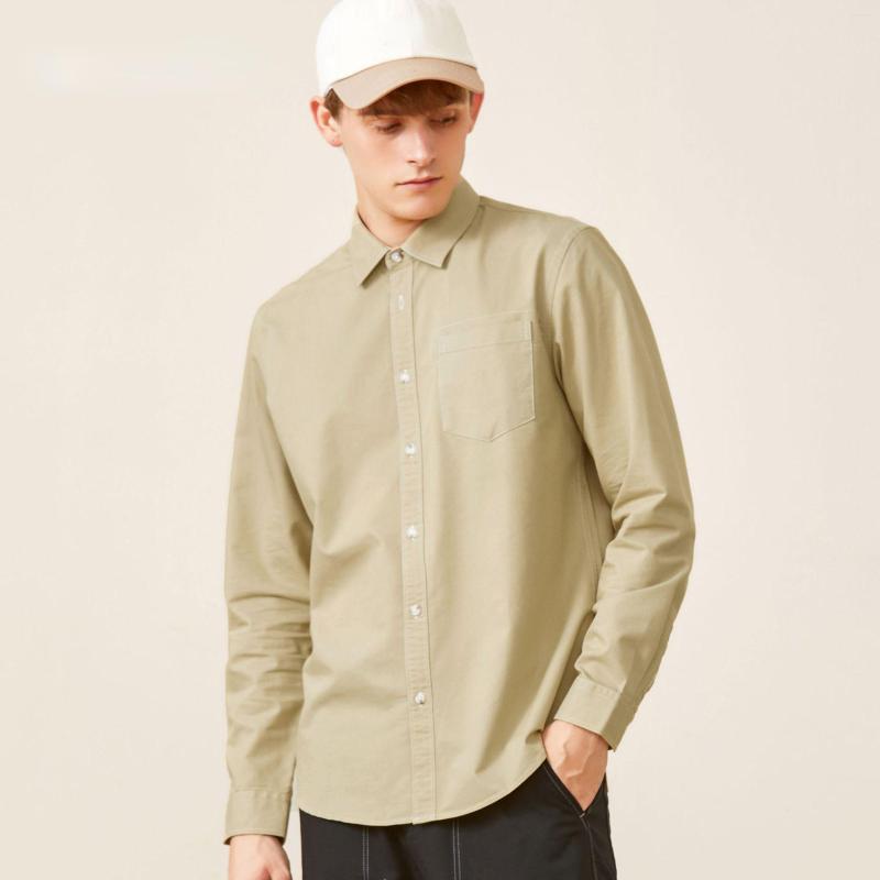 

Men's Casual Shirts Men Spring Long Sleeve Shirt Top Khaki Black Vintage Oversize Button Up Boys Office Wear Streetwear Man Xxxl