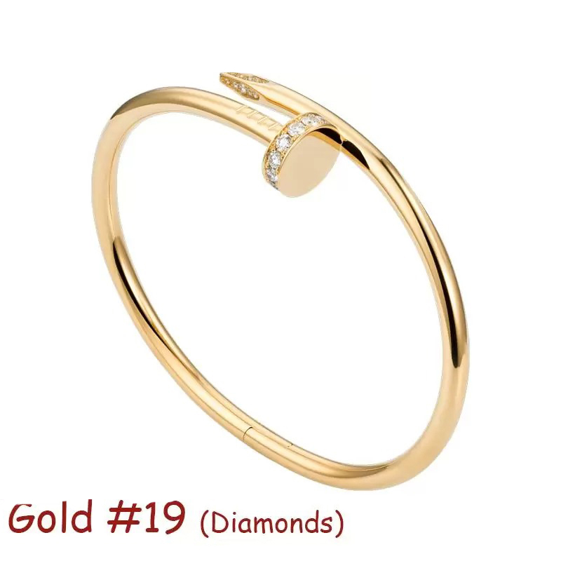 

Gold nail bracelet designer bangle braclets mens luxury bangles women titanium steel 18k Gold-Plated charms fashion Jewelry accessories cjeweler woman party gifts
