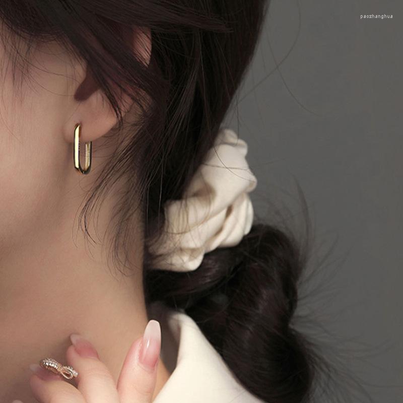 

Hoop Earrings 925 Sterling Silver Geometric Square Simple Temperament Exquisite Semale Sexy Jewelry Gift