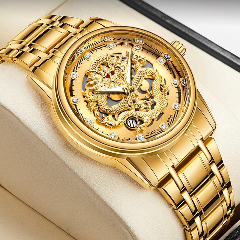 

Wristwatches Watch Top Stainless Steel Fashion Quartz Watches Calendar Date Luminous Relogio Masculino Men