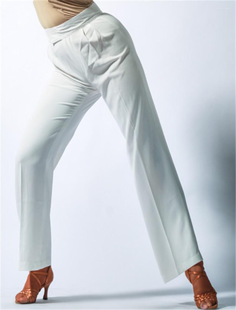 

Stage Wear Sexy Ballroom Dance Practice Pants White Square Dancing Latin Tango Clothes Women Modern, Just pants