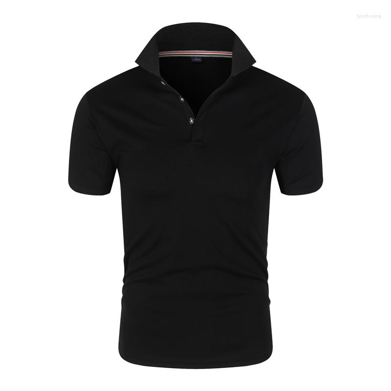 

Men' Polos 2022Men' Polo Shirt Casual Solid Color Lapel Cotton Blend Short Sleeve Formal Wear High-end Business -selling Men