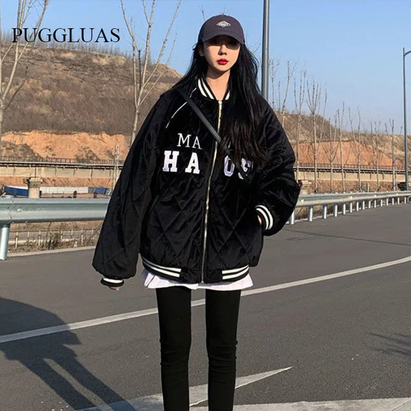 

Women's Down Parkas American Retro Style Letter Thick Baseball Uniform Trend Jacket Female Students Winter Harajuku Loose Cotton Coat Ins Overcoat 221207, Dd03360