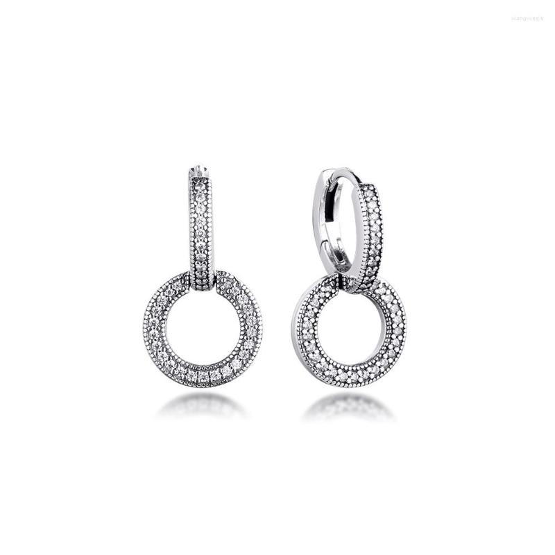 

Hoop Earrings CKK Earring Sparkling Double Sterling Silver Jewelry For Women Brincos Kolczyki Pendientes Accesorios Mujer