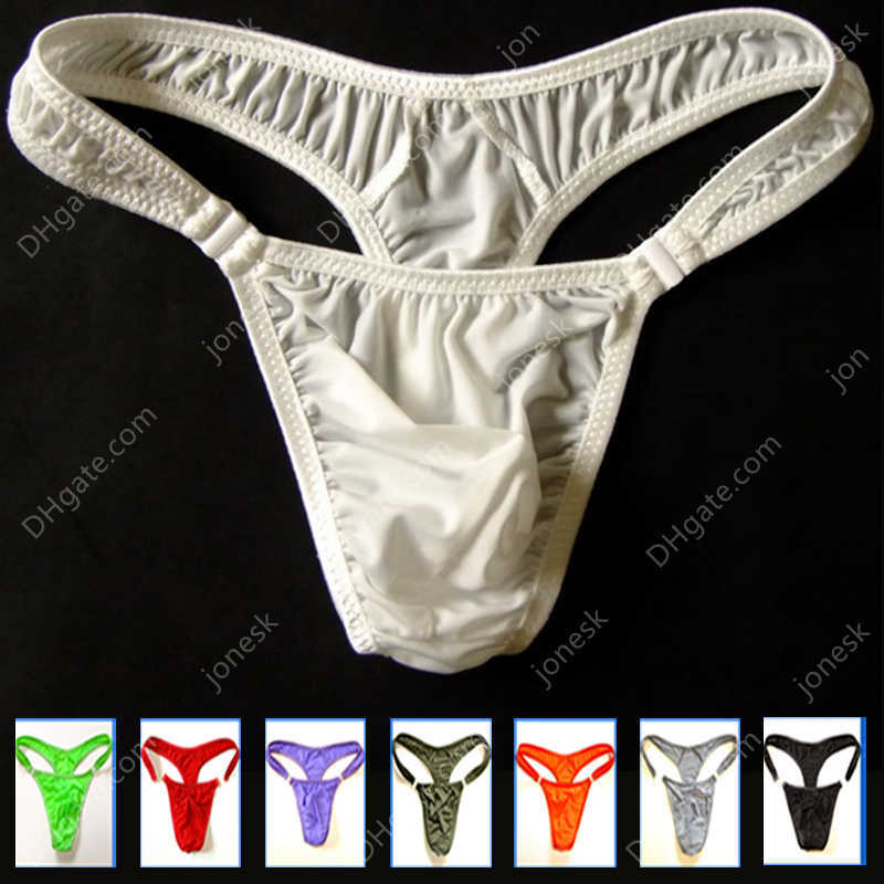 

Underpant Sexy Gay Underwear Translucent Mens Nylon Thongs Men Button Bikini Briefs Gay G-string/jocks/tanga/t-back M//xl Size, Orange