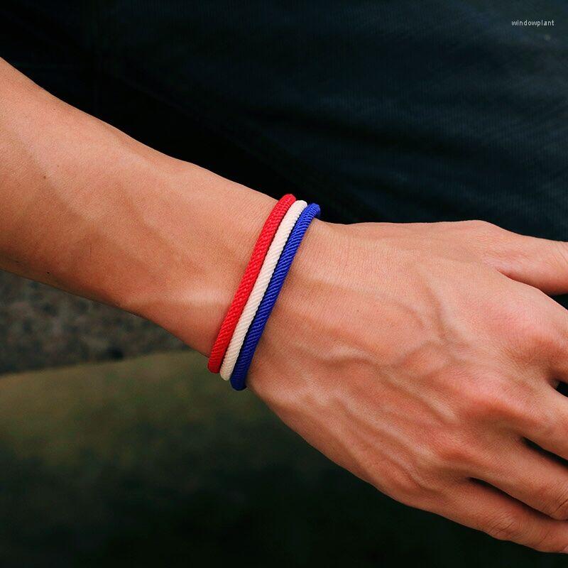 

Charm Bracelets Men Rope Bracelet 2022 Silver Color Double Safety Buckle Outdoor Adventure Survival Braclet Boyfriend Gift Beach Surf