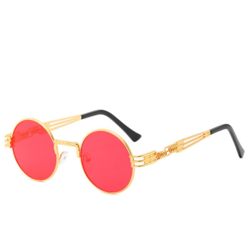 

Sunglasses Women Men Retro Steampunk Round Glasses Vintage Metal Frame
