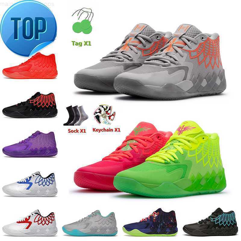 

Roller TOP Shoes Rick and Morty LaMelo Ball Shoes MB.01 Lo Basketball Trainers Galaxy Not From Here Red Blast UNC Rock Ridge Grey Black, B17 black red blast 40-46