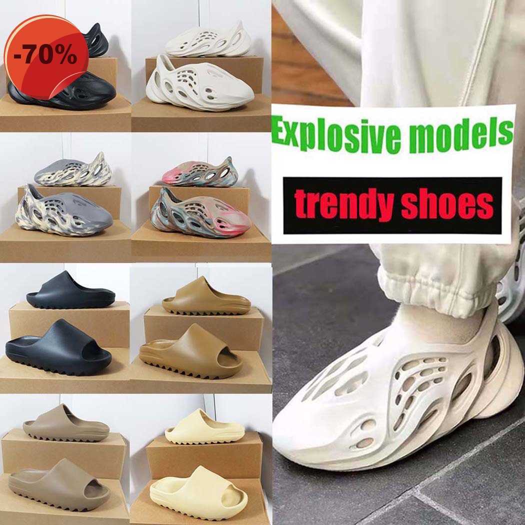 

Sandals 2023 High Quality Foam Designer Slippers Men Women Bone White Resin Desert sand Pure Onyx Stone Sage Slipper Ash Men's Women's Western Slide, #18