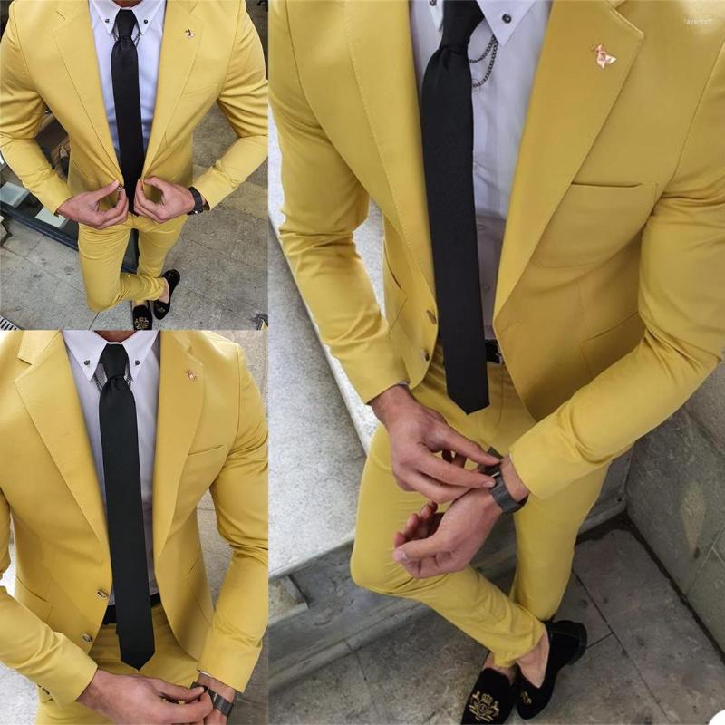 

Men's Suits Fashion Men Tuxedos Notched Lapel Slim Fit Smart Casual Male Blazer Party Prom Business Formal Jacket 2 Pieces, Black