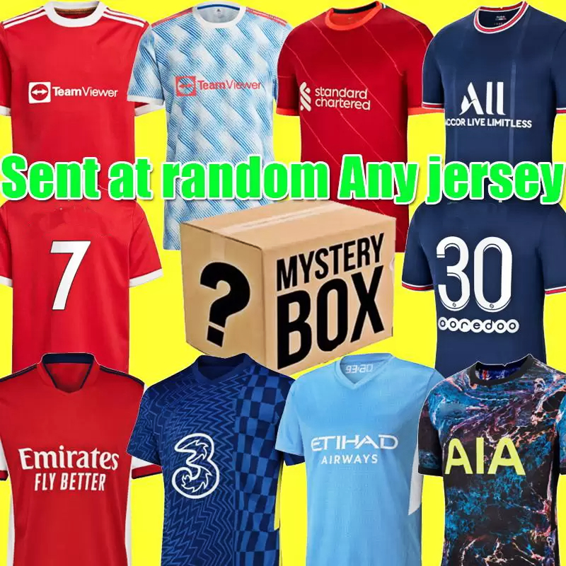 

National League Clubs Soccer Jersey Mystery Boxes Clearance Promotion Any Season Thai Quality Shirts Blank Or Player Jerseys All New With tags Hand-picked Random, Mystery box soccer jersey