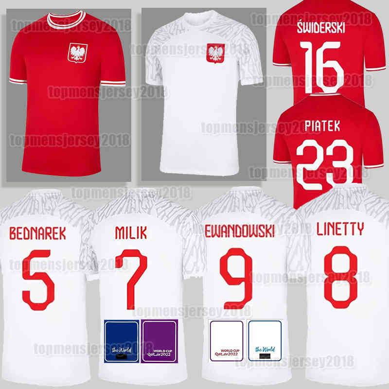 

2022 2023 POLAND Soccer Jerseys Polonia LEWANDOWSKI ZIELINSKI MILIK ZURKOWSKI SZYMANSKI PISZCZEK PIATEK GLIK Polish football Shirt Polen 22 Pologne BEDNAREK MEN, Men (bo lan)