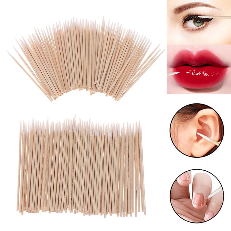 

Makeup Sponges 500 Disposable Wood Sticks Cotton Swabs Eyelash Extension Glue Removing Tools
