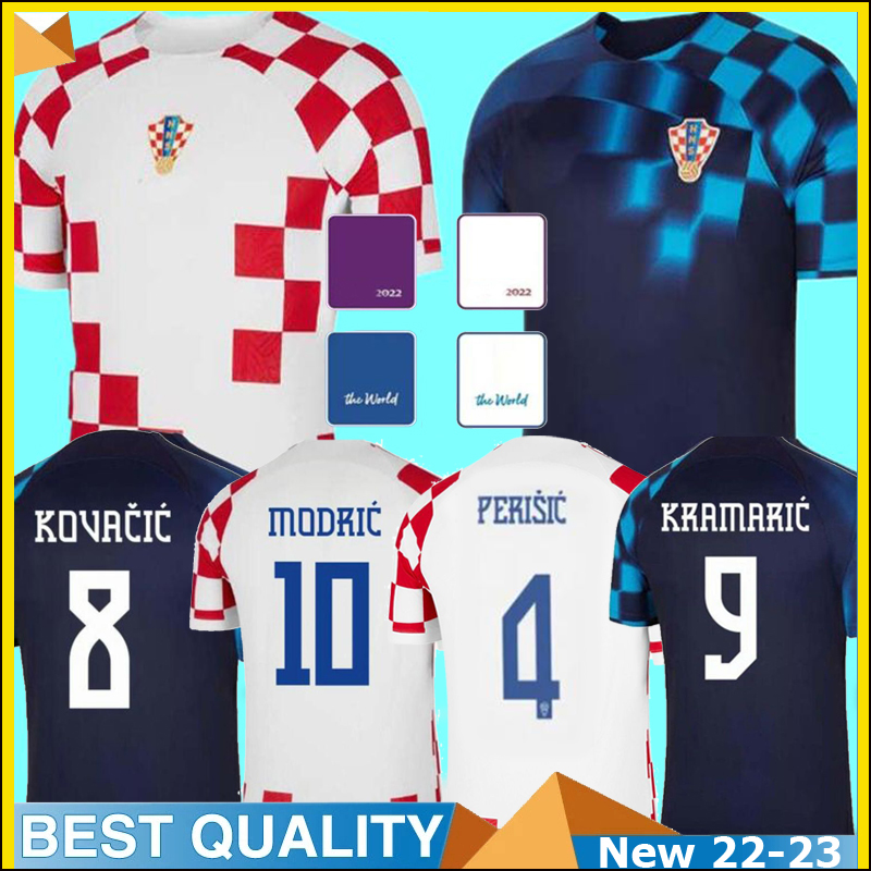 

2022 CROATIA soccer jerseys Croatian KRAMARIC Jersey Croats MODRIC MANDZUKIC PERISIC Croacia football shirt KOVACIC Rakitic Men Kid Kit uniform Camiseta set, Kids home+socks