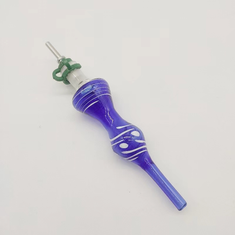 DPGHS103 5.1 inch Smoking Accessories glass Nector Collector straw Kit with 10mm stainless tip and 10mm plastic clip-image-826341109